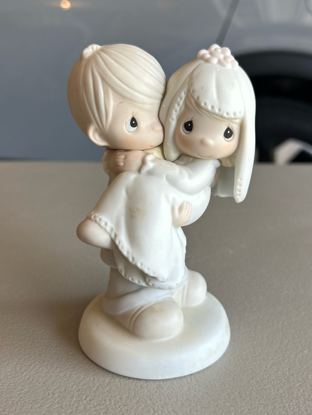 Precious Moments bride and groom Bless You Two cake topper figurine